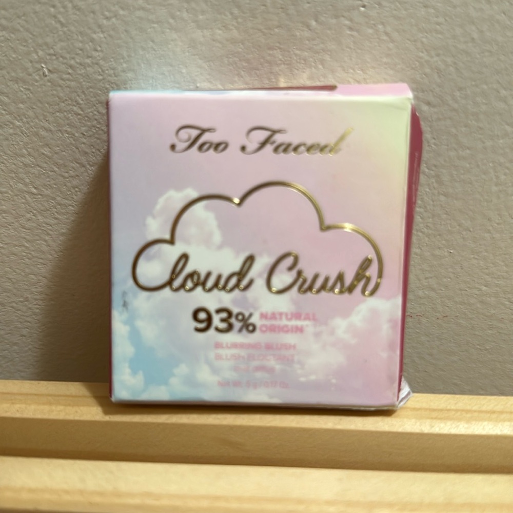 Brand new Too Faced Cloud Crush Blush in Head in the Clouds
